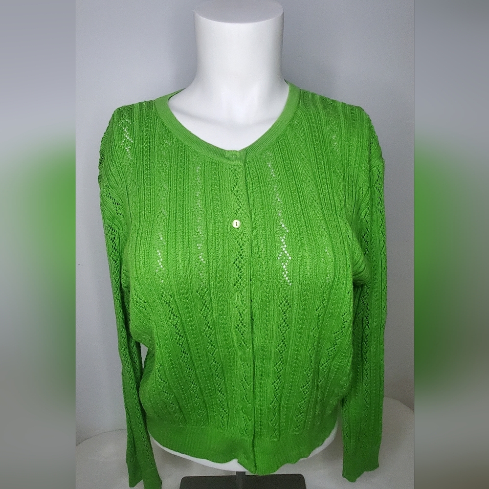 Sandra -Size S - Green Knit Sweater bottom Up